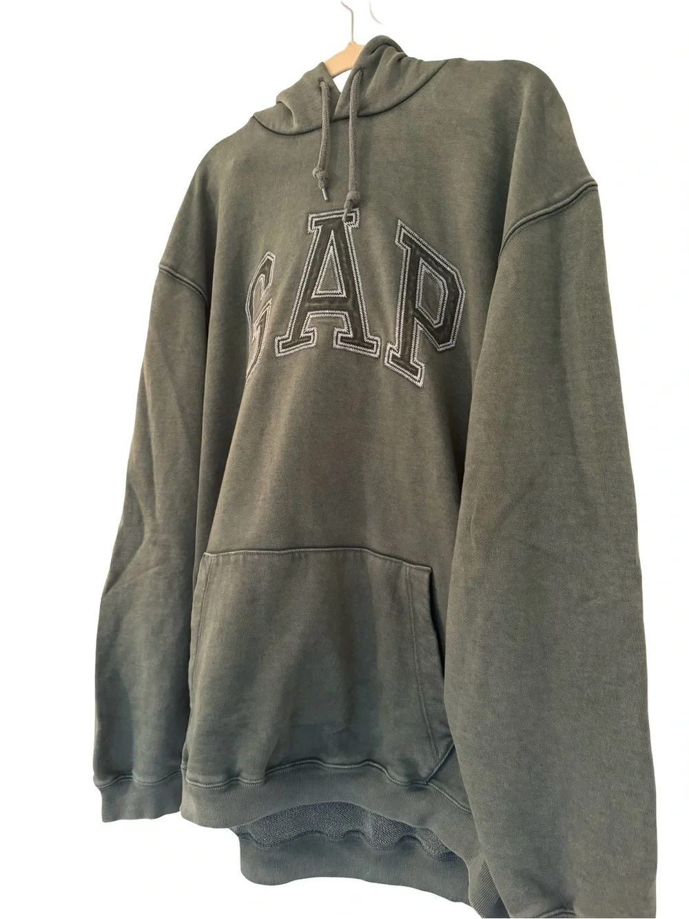 GAP Arch Logo Ripstop Hoodie Dark Forest Green XXL